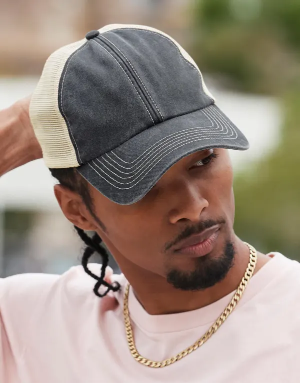 6 Panel Vintage Trucker porté — vue 2