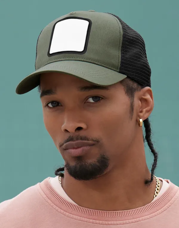 Appliqué Patch 5 Panel Trucker porté — vue 2