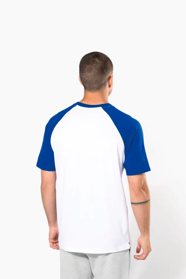 Baseball > T-shirt bicolore manches courtes porté — vue 1