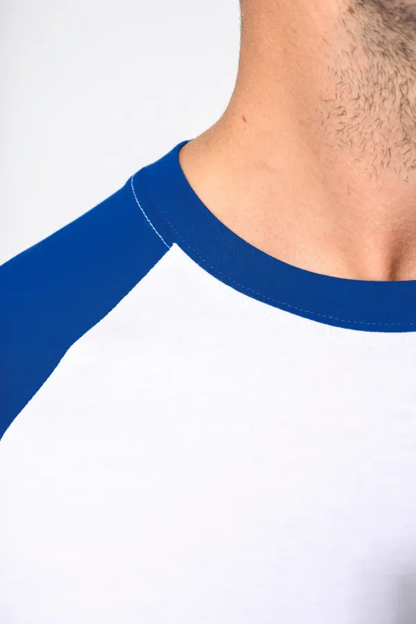 Baseball > T-shirt bicolore manches courtes porté — vue 2