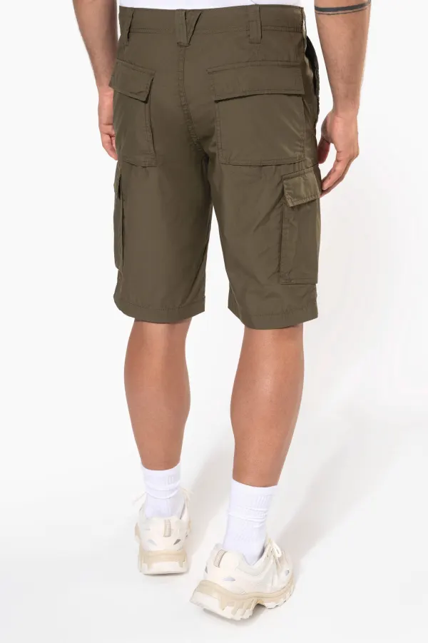 Bermuda léger multipoches homme porté — vue 1