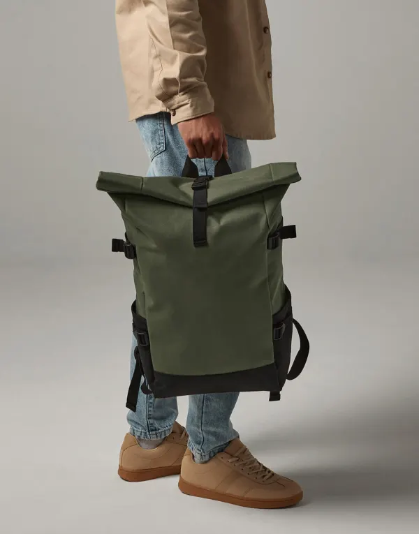 Block Roll-Top Backpack porté — vue 1