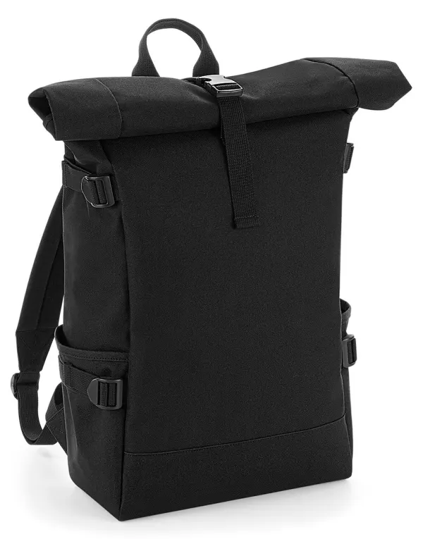Block Roll-Top Backpack porté — vue 3