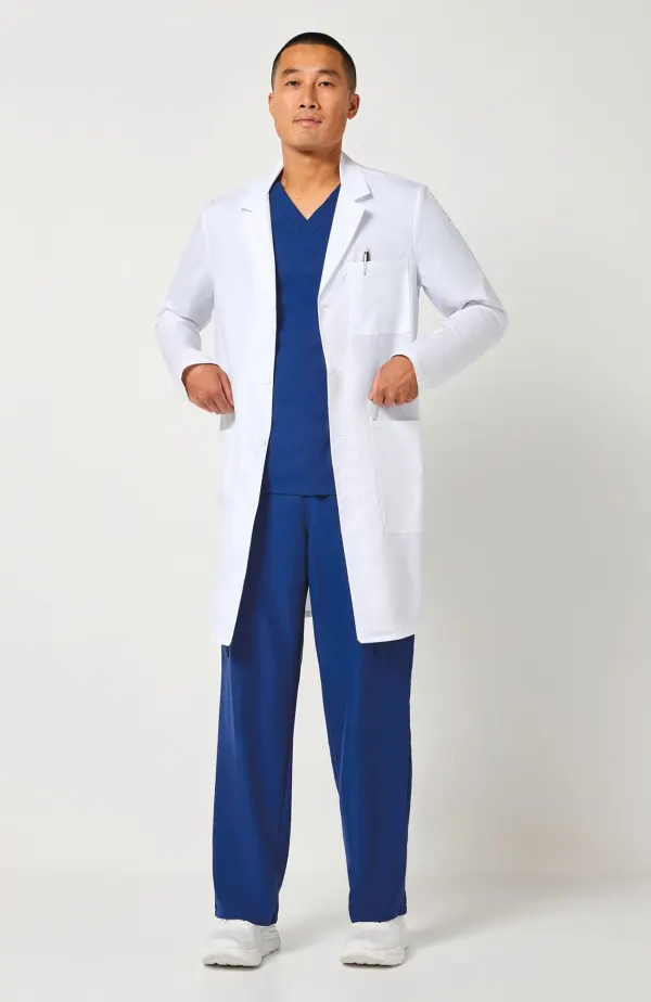 Blouse de laboratoire 96.5cm unisexe porté — vue 2