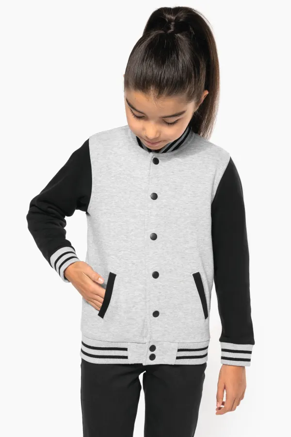 Blouson molleton teddy enfant porté — vue 1