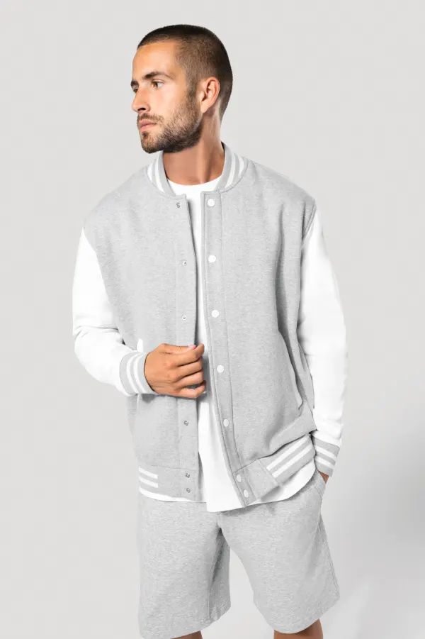Blouson molleton teddy unisexe porté — vue 1