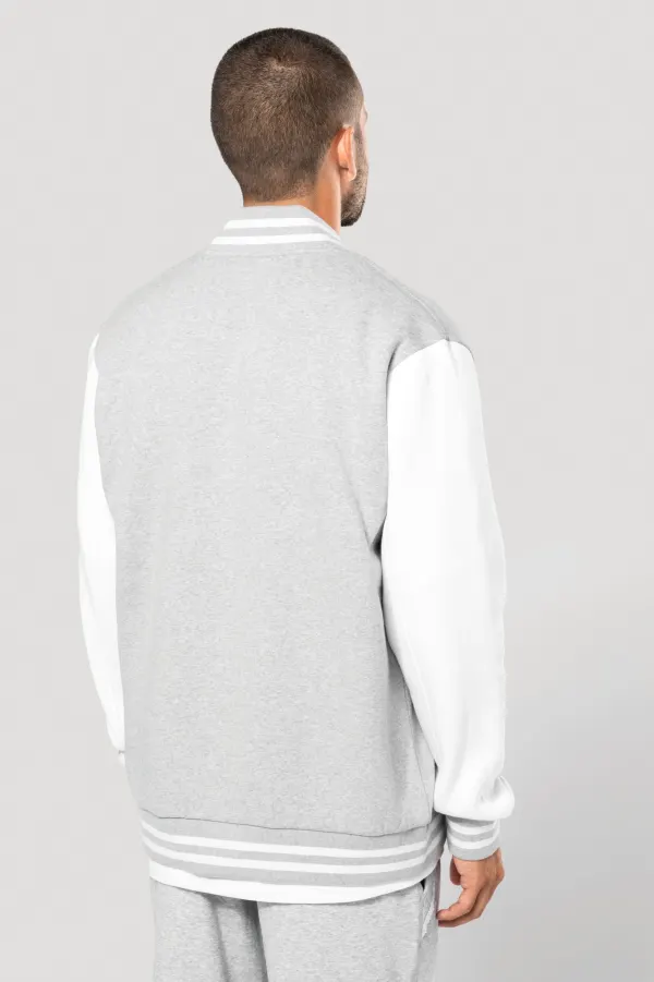 Blouson molleton teddy unisexe porté — vue 2