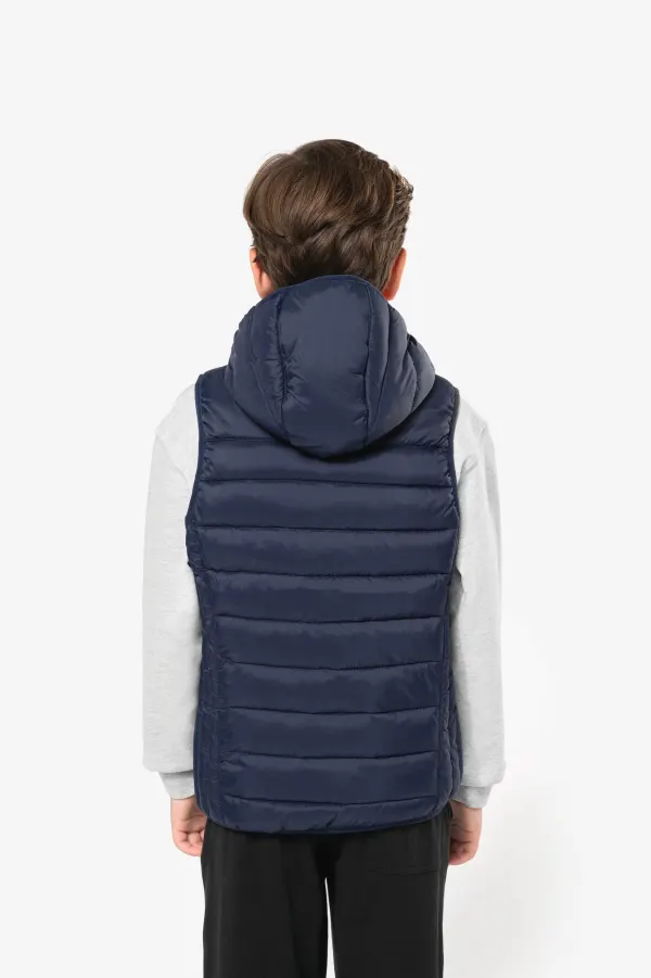 Bodywarmer à capuche enfant porté — vue 1