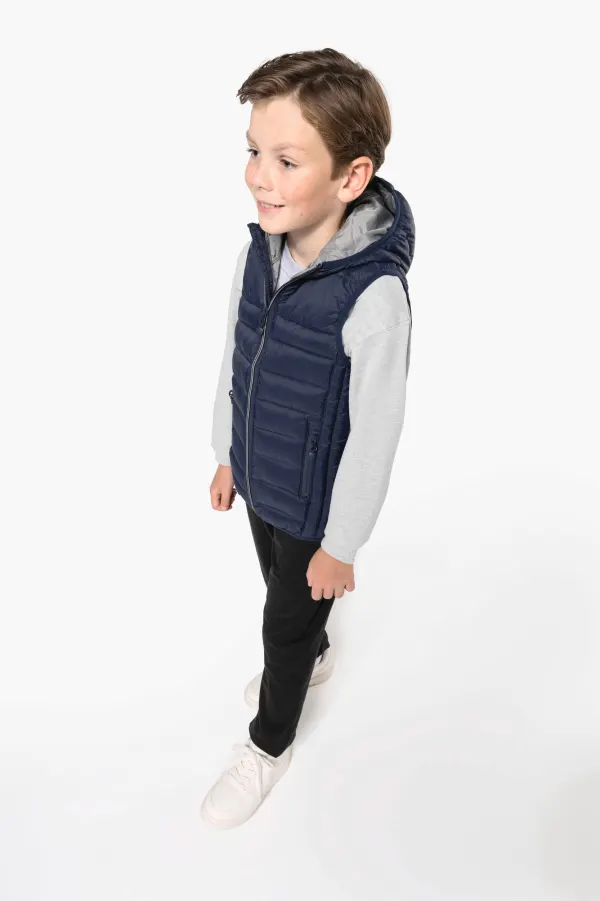 Bodywarmer à capuche enfant porté — vue 4