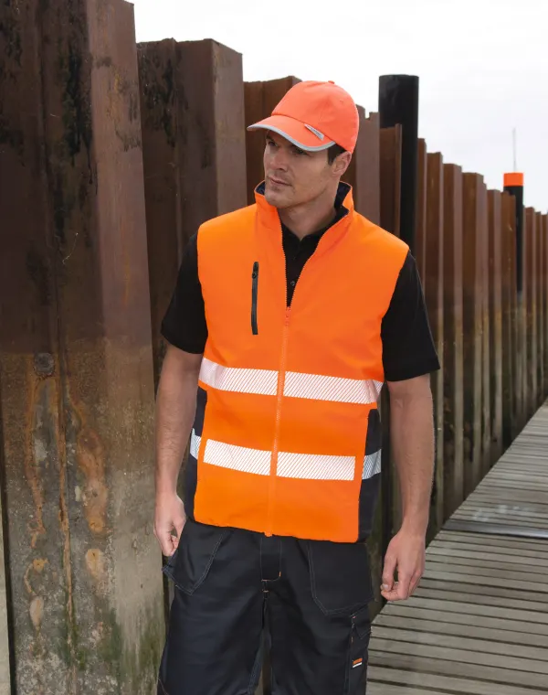 Bodywarmer de sécurité réversible porté — vue 2
