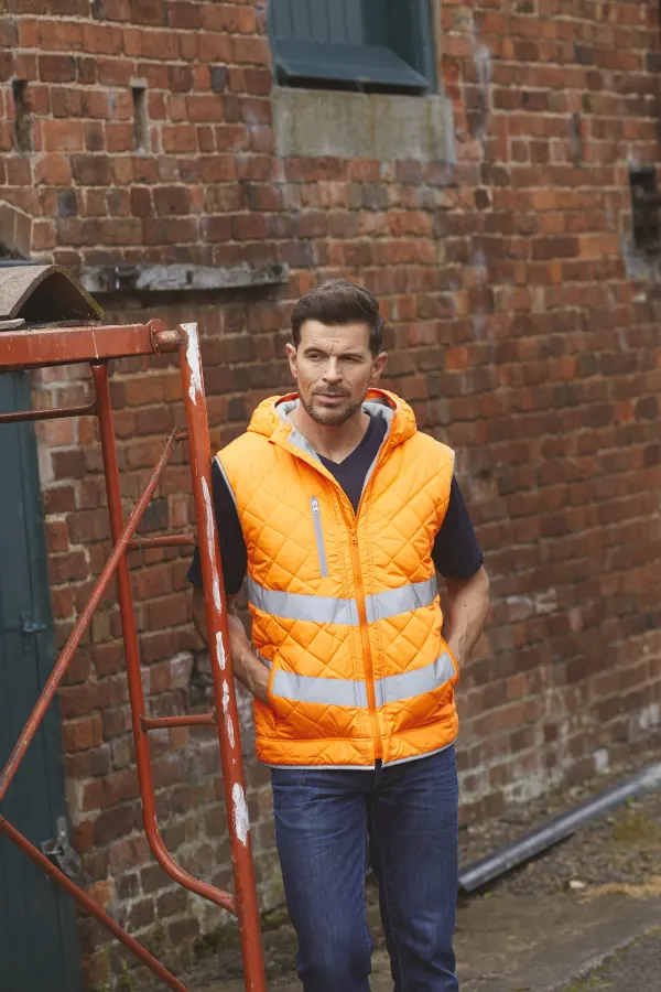 Bodywarmer haute visibilité "Kensington" porté — vue 1