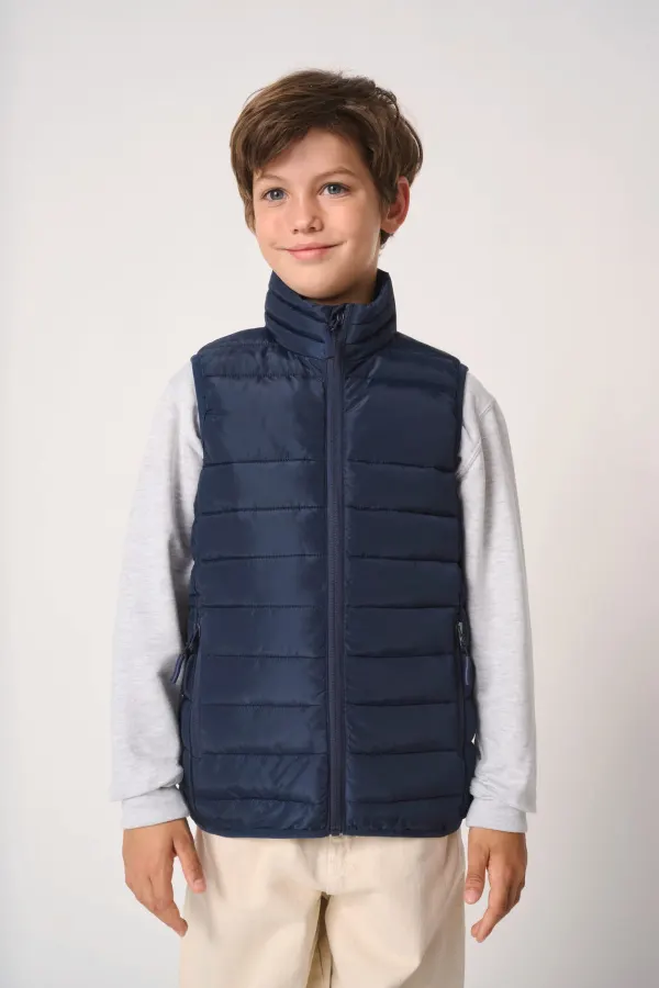 Bodywarmer matelassé enfant porté — vue 1