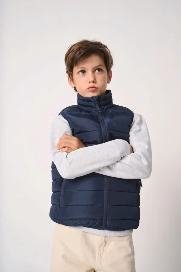 Bodywarmer matelassé enfant porté — vue 2