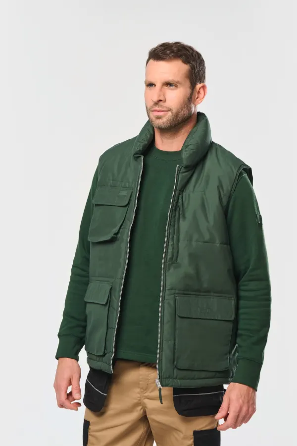 Bodywarmer matelassé homme (WK615) porté — vue 2