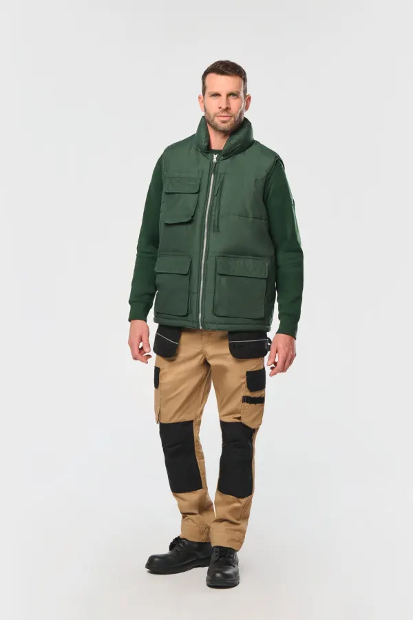 Bodywarmer matelassé homme (WK615) porté — vue 3
