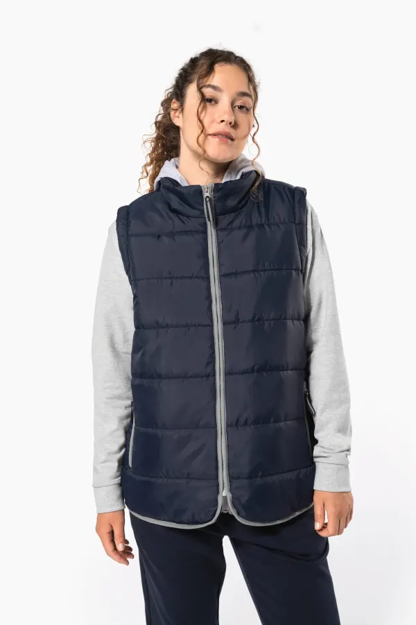 Bodywarmer matelassé unisexe porté — vue 1
