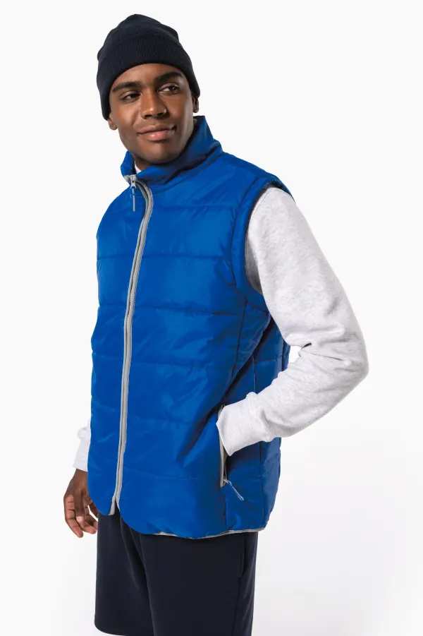 Bodywarmer matelassé unisexe porté — vue 3