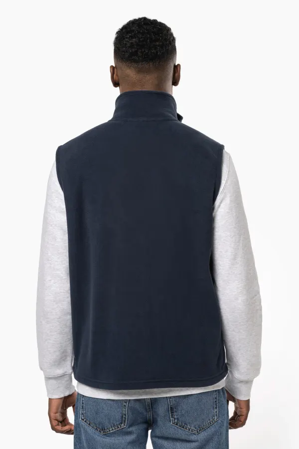 Bodywarmer micropolaire écoresponsable unisexe porté — vue 2