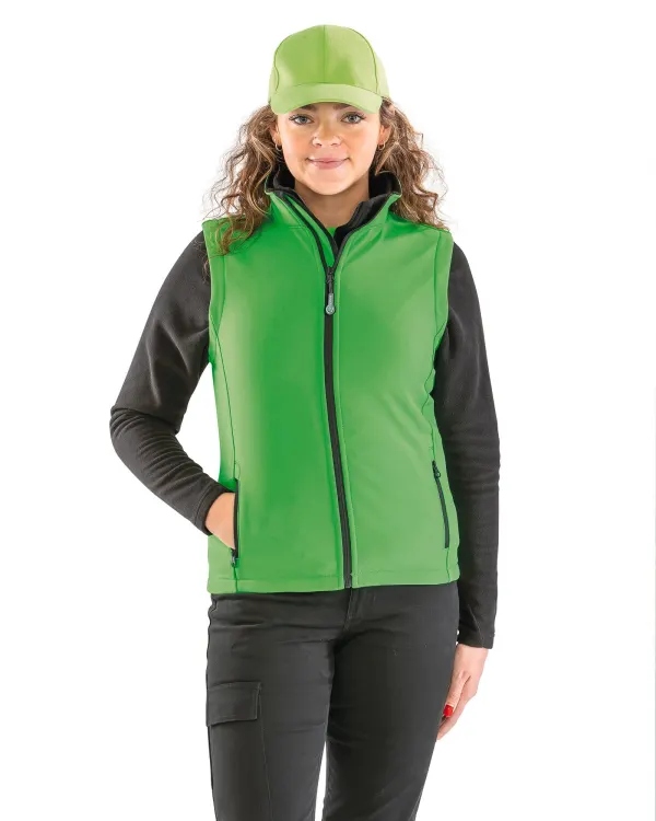 Bodywarmer Softshell Femme Printable porté — vue 1