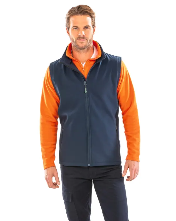 Bodywarmer Softshell Homme Printable porté — vue 2