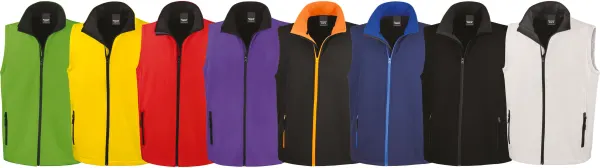 Bodywarmer Softshell Homme Printable porté — vue 4