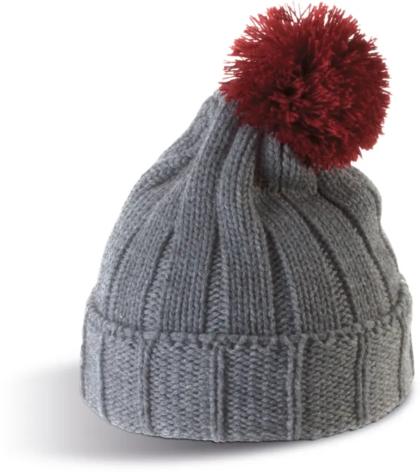 Bonnet à pompon avec revers porté — vue 4