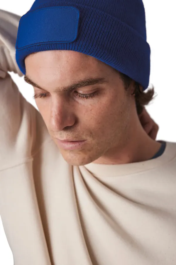 Bonnet avec patch et doublure Thinsulate™ porté — vue 3