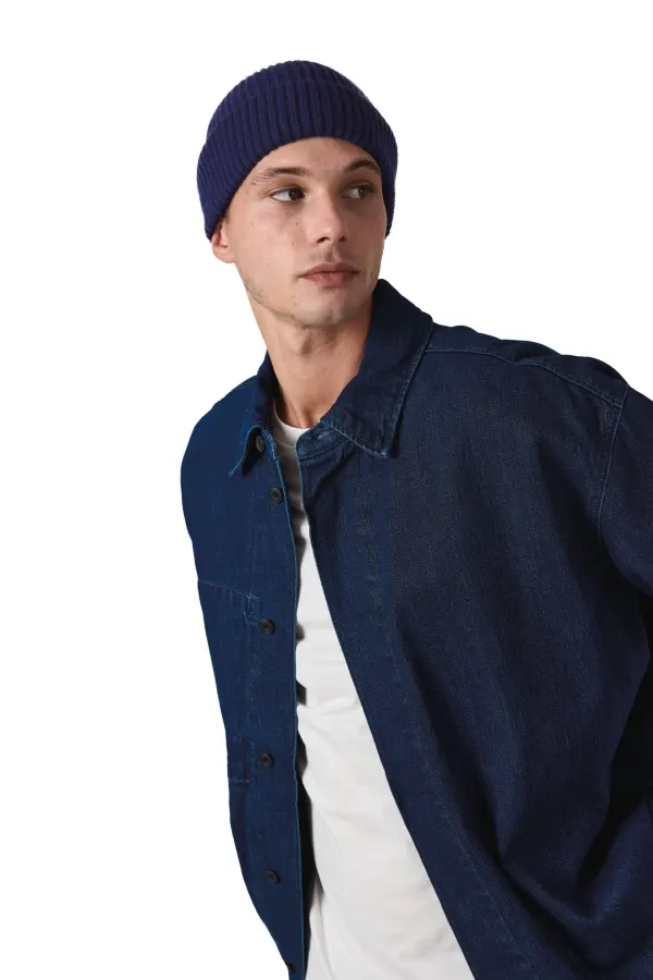 Bonnet en maille avec revers - K-up Gold Label porté — vue 4