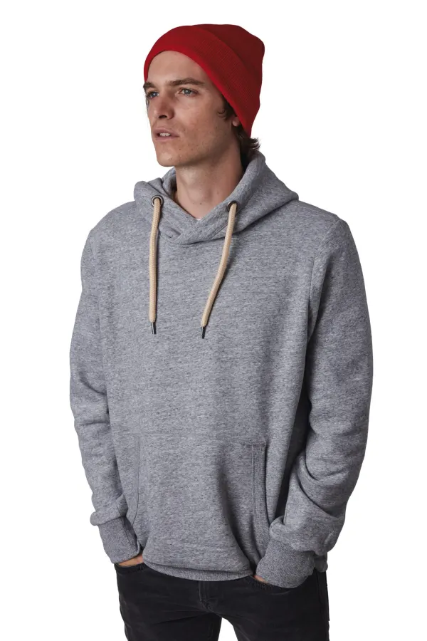 Bonnet recyclé avec revers tricoté porté — vue 4