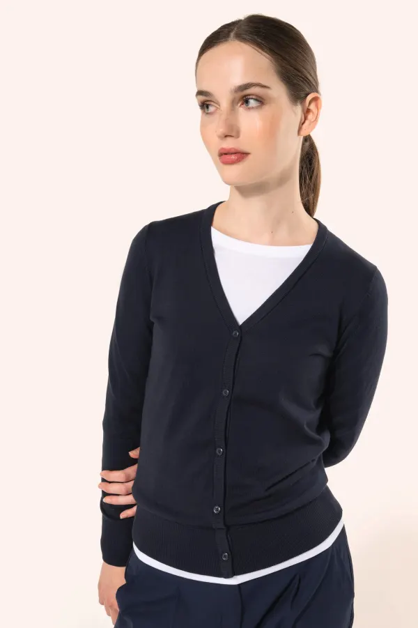 Cardigan Supima® femme porté — vue 2