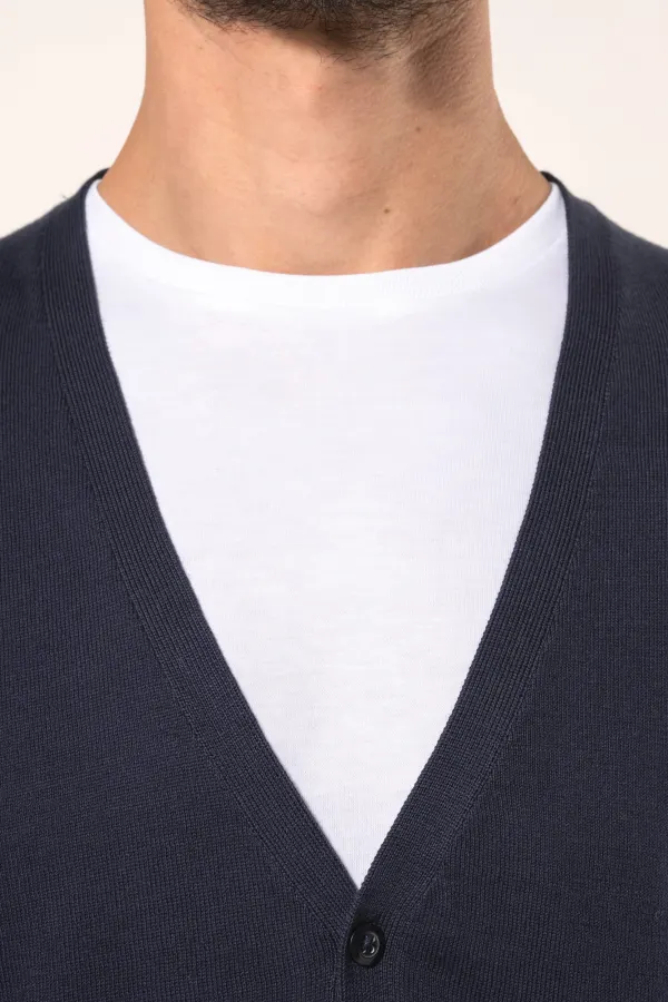 Cardigan Supima® homme porté — vue 3
