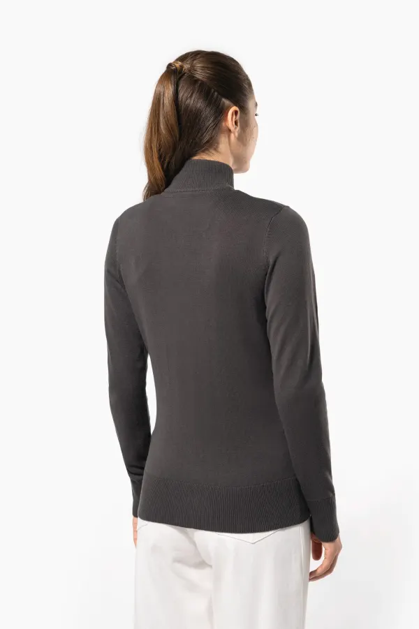 Cardigan zippé femme porté — vue 1