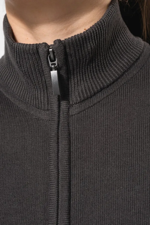 Cardigan zippé femme porté — vue 2