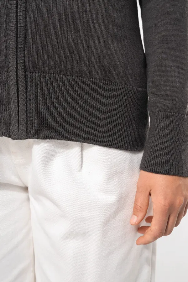 Cardigan zippé femme porté — vue 3