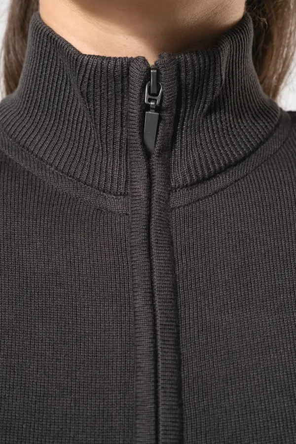 Cardigan zippé femme porté — vue 4