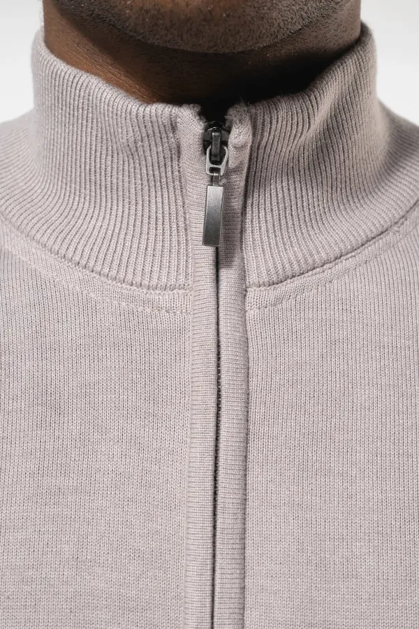 Cardigan zippé homme porté — vue 2