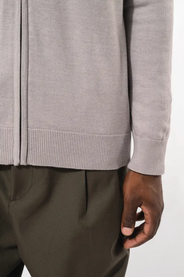 Cardigan zippé homme porté — vue 3