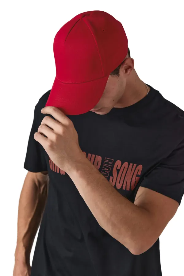 Casquette 5 panneaux avec sandwich - K-up Gold Label porté — vue 2