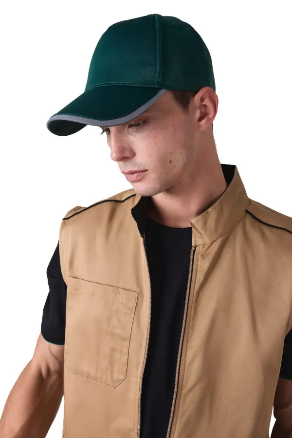 Casquette 5 panneaux en polyester porté — vue 1