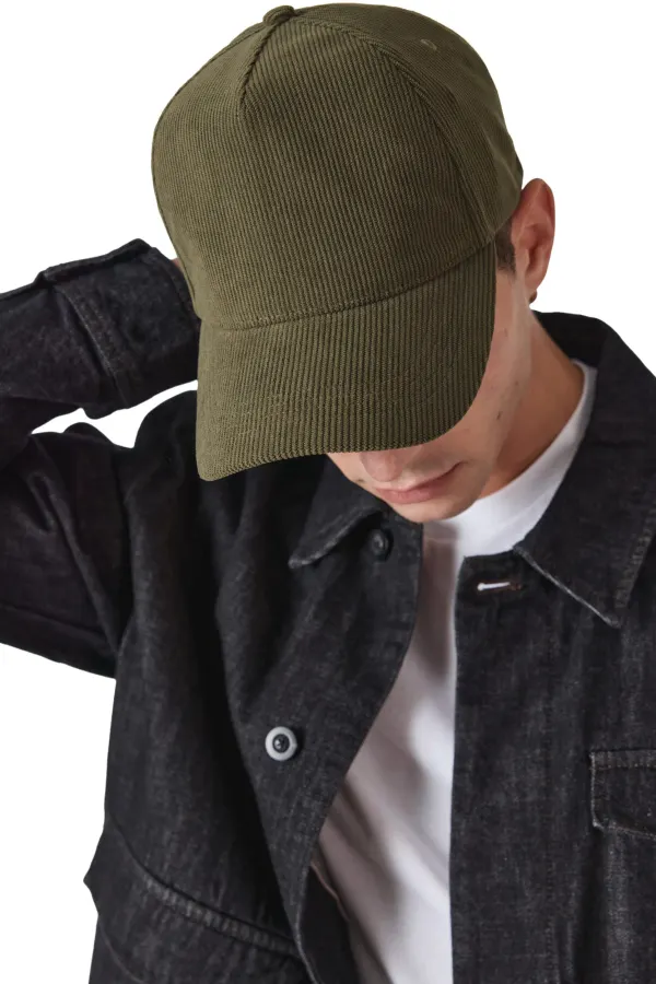 Casquette 5 panneaux en velours porté — vue 1
