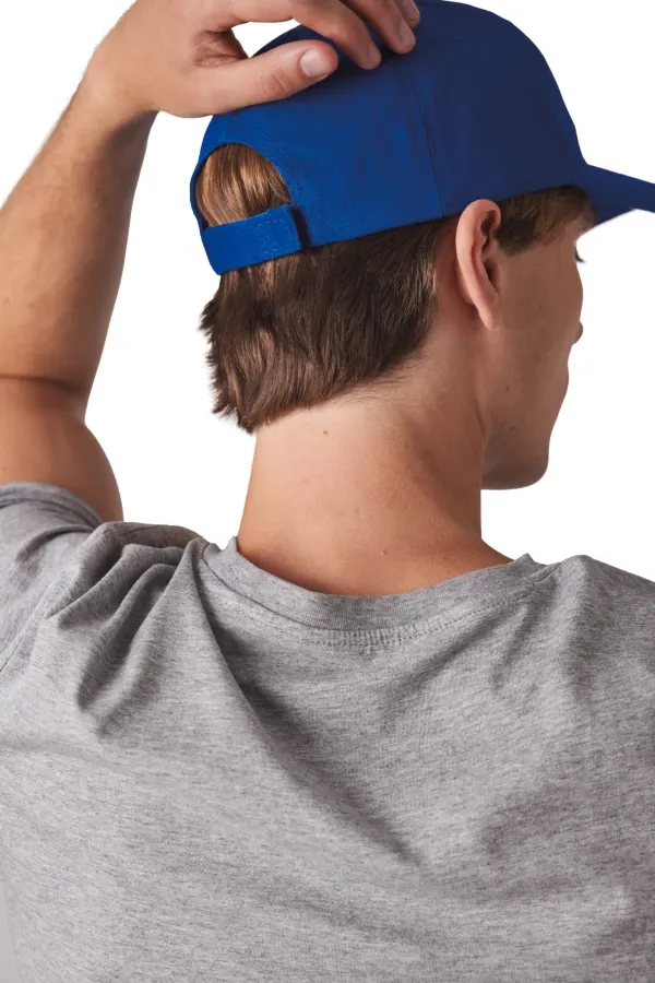 Casquette 6 panneaux en coton bio porté — vue 1