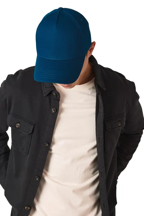 Casquette en coton bio 5 panneaux - K-up Gold Label porté — vue 2