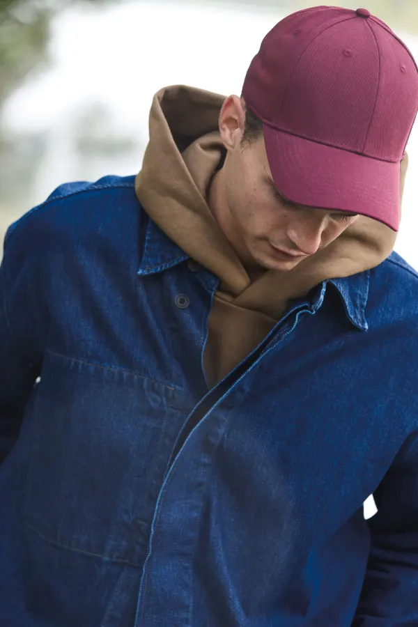 Casquette en coton bio 6 panneaux - K-up Gold Label porté — vue 1