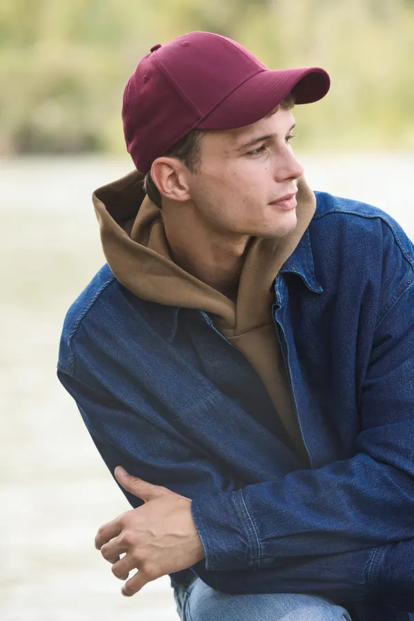 Casquette en coton bio 6 panneaux - K-up Gold Label porté — vue 3