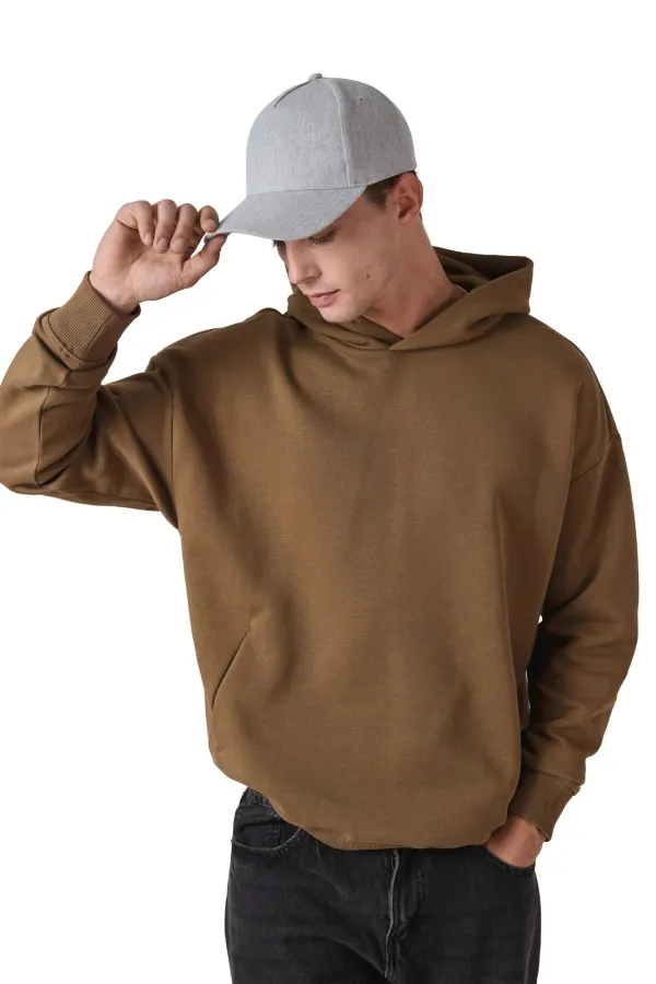 Casquette en coton recyclé 5 panneaux (KP921) porté — vue 4