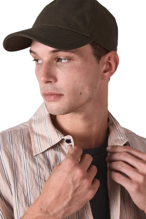 Casquette en toile de coton 5 panneaux - K-up Gold Label porté — vue 3