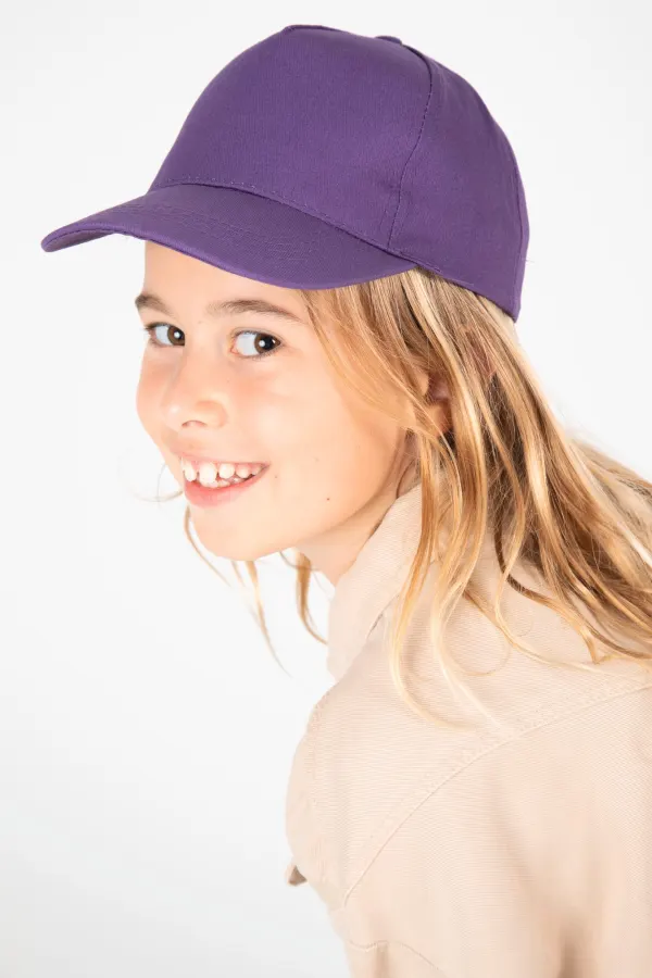 Casquette enfant en coton - 5 panneaux porté — vue 2