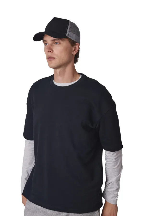 Casquette trucker - 5 panneaux (KP225) porté — vue 2