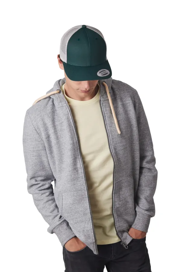 Casquette Trucker modèle rétro - 6 panneaux porté — vue 4