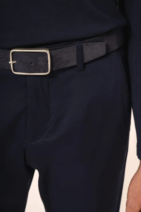 Ceinture cuir  velours homme porté — vue 2